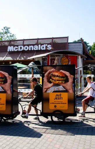 McDonald's - ambient - rowery reklamowe