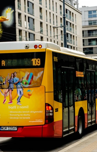 Galeria Młociny - advertising at the back of buses