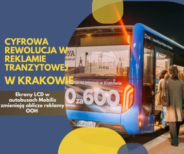 Digitale Revolution in der Verkehrsmittelwerbung in Krakau - LCD-Bildschirme auf Bussen von Mobilis verändern das Gesicht der OOH-Werbung